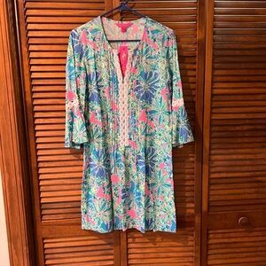 Lilly Pulitzer Hollie Tunic Dress in Soleil Pink/Good Hare Day NWT-Small